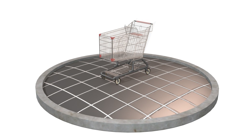 Low poly Shopping cart preview image 1